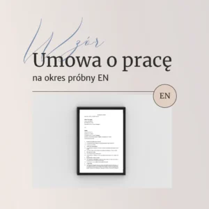Umowa o pracę na okres próbny EN