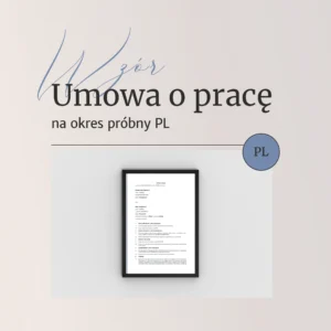 Umowa o pracę na okres próbny PL