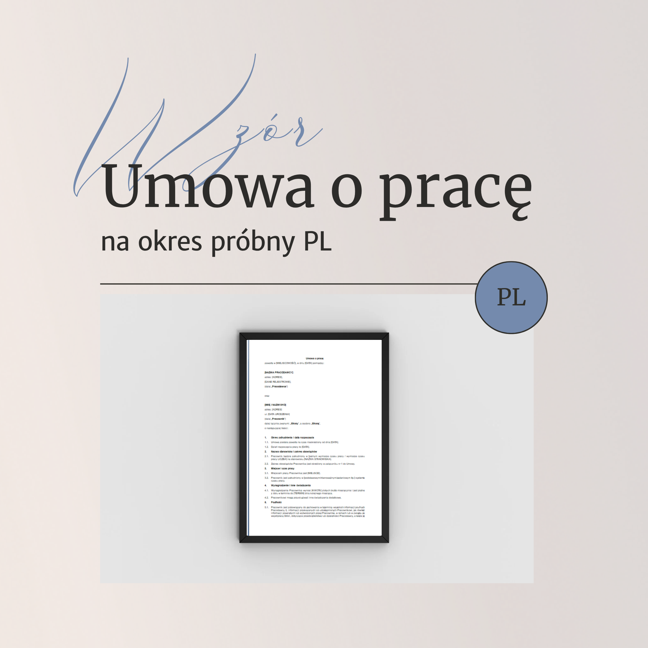 Umowa o pracę na okres próbny PL